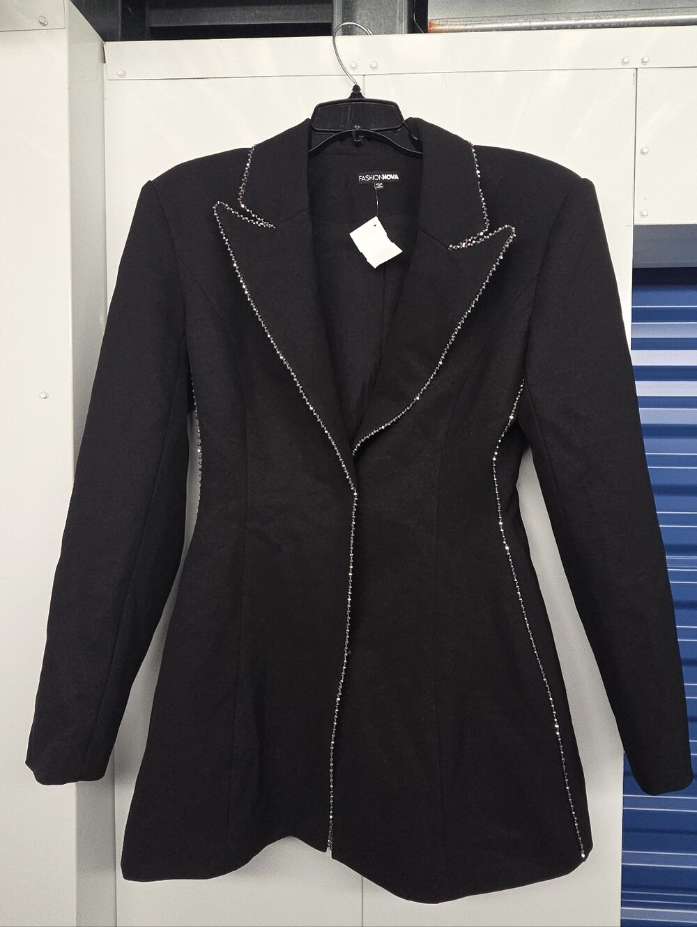 Rhinestone Trim Blazer